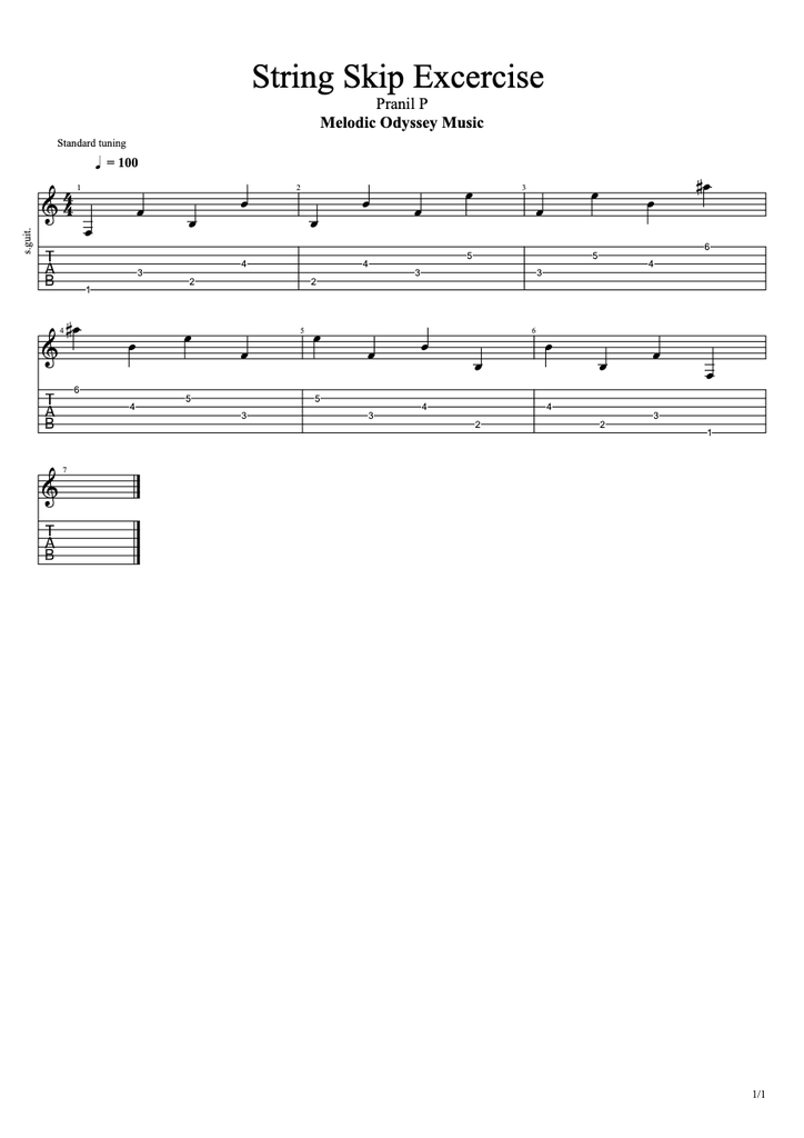 String Skip Excercise 